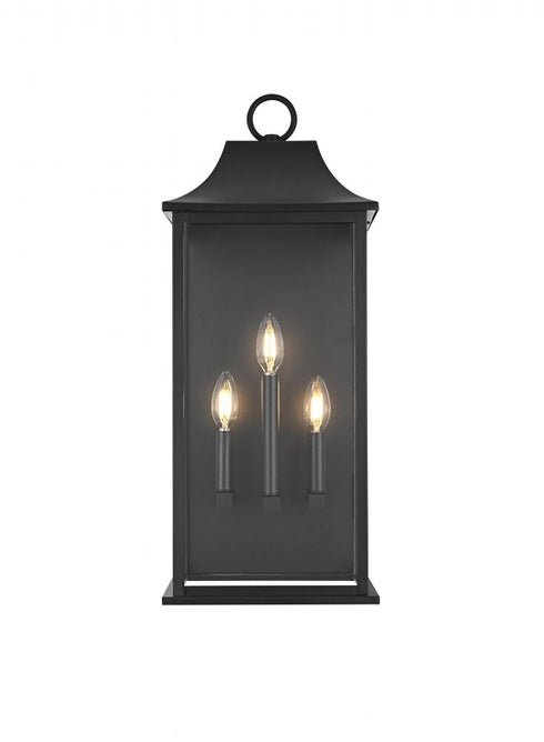Elegant Lighting Shepard 10 inch Outdoor Wall Sconce in Black Model: OD503W25BK