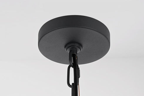 Elegant Lighting Shepard 8 x 20.5 inch Outdoor Pendant in Black Model: OD503H21BK