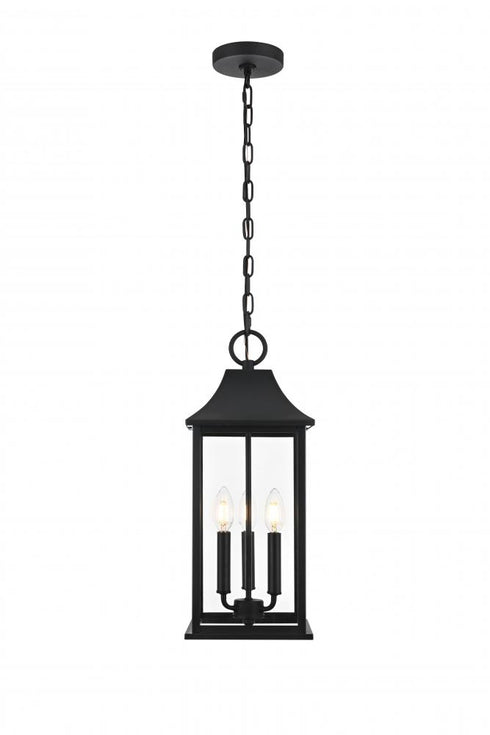 Elegant Lighting Shepard 8 x 20.5 inch Outdoor Pendant in Black Model: OD503H21BK