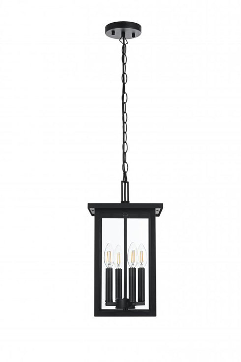 Elegant Lighting Sheridan 7 inch Outdoor Pendant in Black Model: OD324H16BK