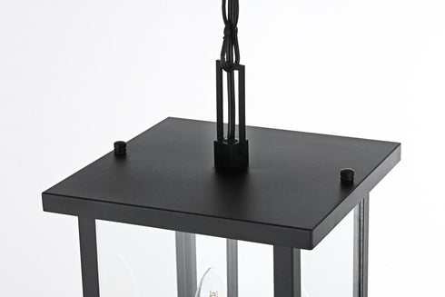 Elegant Lighting Sheridan 7 inch Outdoor Pendant in Black Model: OD324H16BK