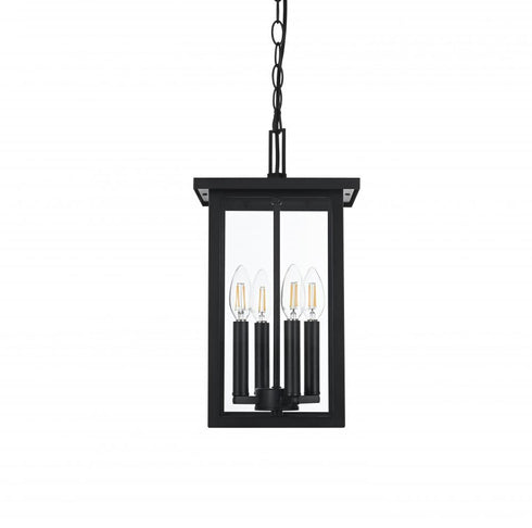 Elegant Lighting Sheridan 7 inch Outdoor Pendant in Black Model: OD324H16BK