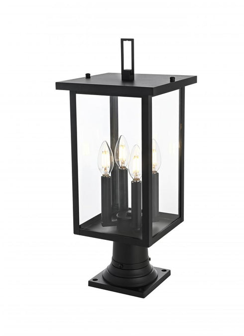 Elegant Lighting Sheridan 7 inch Outdoor Pendant in Black Model: OD324P21BK
