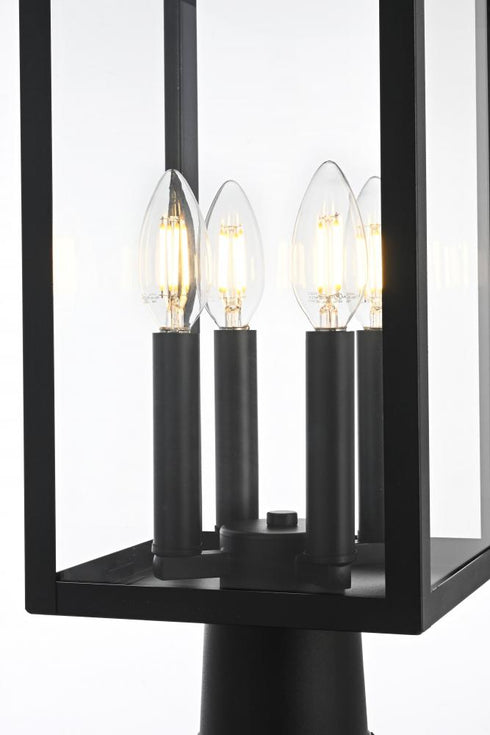 Elegant Lighting Sheridan 7 inch Outdoor Pendant in Black Model: OD324P21BK