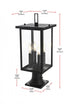 Elegant Lighting Sheridan 7 inch Outdoor Pendant in Black Model: OD324P21BK