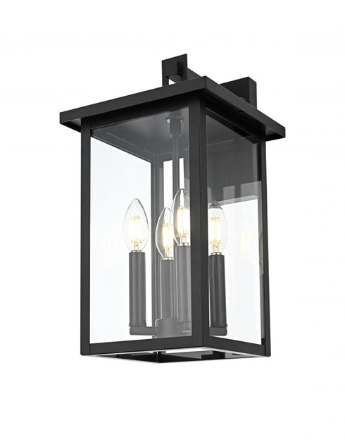 Elegant Lighting Sheridan 7 inch Outdoor Pendant in Black Model: OD324W17BK