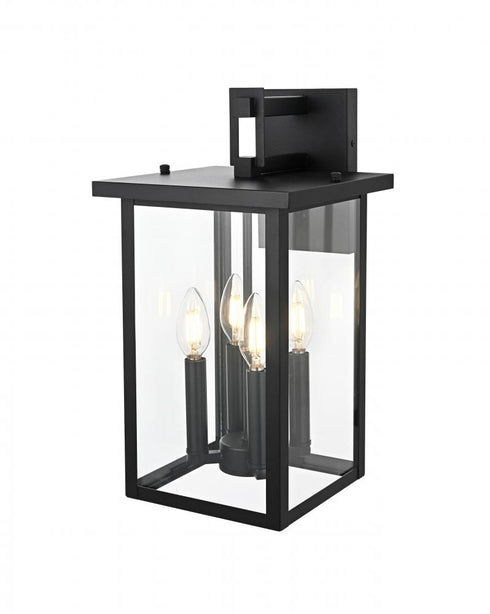 Elegant Lighting Sheridan 7 inch Outdoor Pendant in Black Model: OD324W17BK