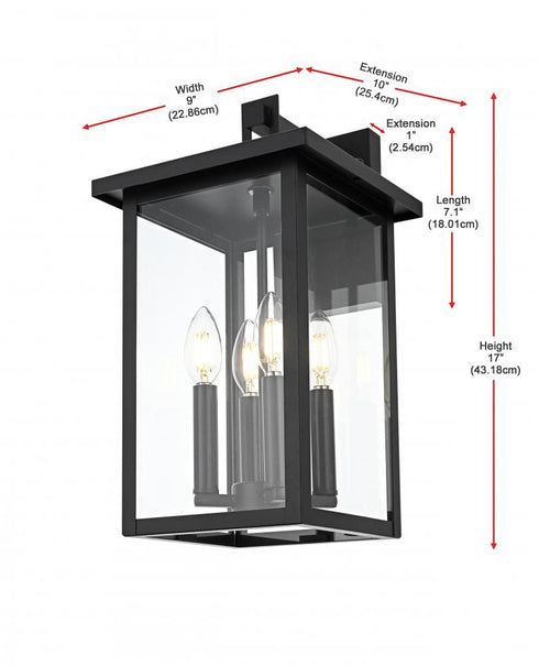 Elegant Lighting Sheridan 7 inch Outdoor Pendant in Black Model: OD324W17BK