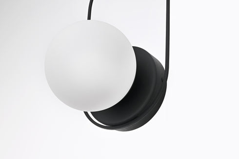 Elegant Lighting Silas 1 Light Wall Sconce W5.9 Inch E5.9 Inch H11.8 Inch in Black Model: OD403W12BK