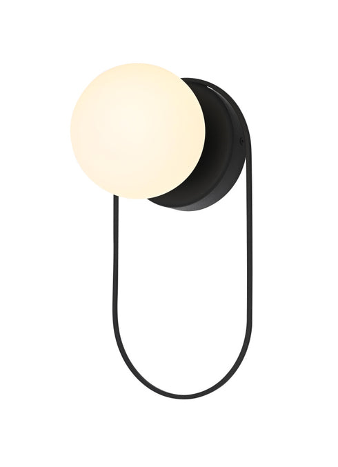 Elegant Lighting Silas 1 Light Wall Sconce W5.9 Inch E5.9 Inch H11.8 Inch in Black Model: OD403W12BK