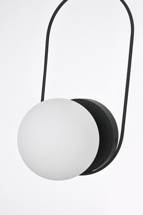 Elegant Lighting Silas 1 Light Wall Sconce W5.9 Inch E5.9 Inch H11.8 Inch in Black Model: OD403W12BK
