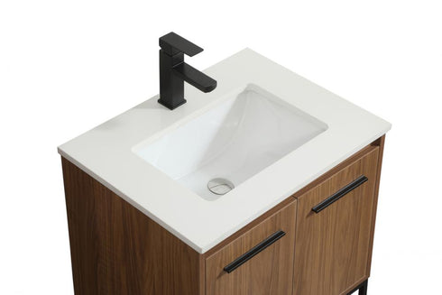 Elegant Lighting Sloane 24 Inch Single Bathroom Vanity in Walnut Brown Model: VF42524WB