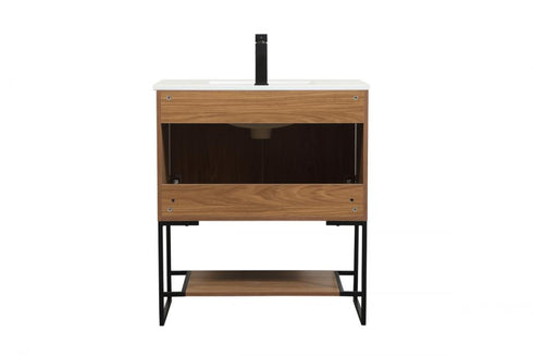 Elegant Lighting Sloane 30 Inch Single Bathroom Vanity in Walnut Brown Model: VF42530WB