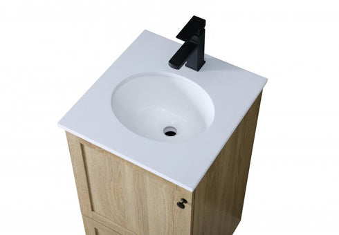 Elegant Lighting Soma 18 inch Single Bathroom Vanity in Mango Wood Model: VF2818MW