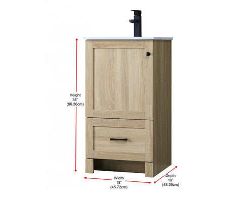 Elegant Lighting Soma 18 inch Single Bathroom Vanity in Mango Wood Model: VF2818MW