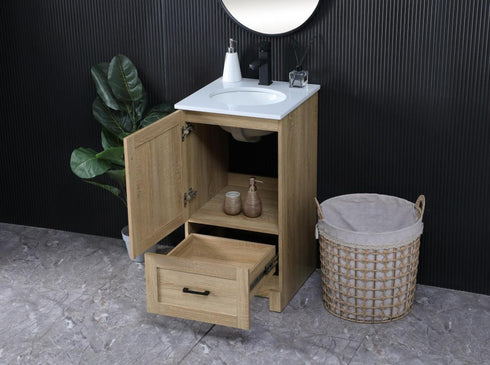 Elegant Lighting Soma 18 inch Single Bathroom Vanity in Mango Wood Model: VF2818MW