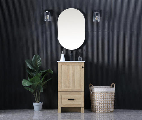 Elegant Lighting Soma 18 inch Single Bathroom Vanity in Mango Wood Model: VF2818MW