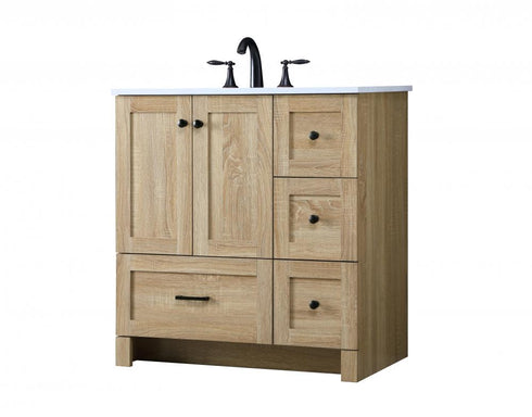 Elegant Lighting Soma 32 inch Single Bathroom Vanity in Mango Wood Model: VF2832MW