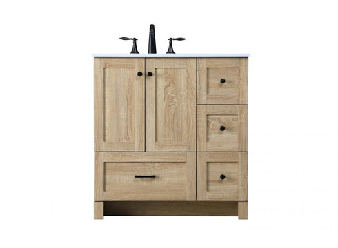 Elegant Lighting Soma 32 inch Single Bathroom Vanity in Mango Wood Model: VF2832MW