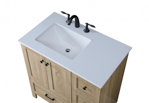 Elegant Lighting Soma 32 inch Single Bathroom Vanity in Mango Wood Model: VF2832MW