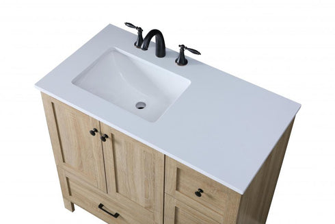 Elegant Lighting Soma 36 inch Single Bathroom Vanity in Mango Wood Model: VF2836MW