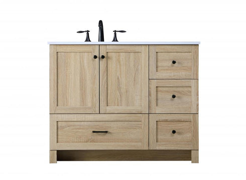 Elegant Lighting Soma 42 inch Single Bathroom Vanity in Mango Wood Model: VF2842MW
