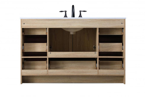 Elegant Lighting Soma 54 inch Single Bathroom Vanity in Mango Wood Model: VF2854MW
