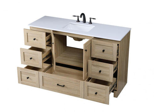 Elegant Lighting Soma 54 inch Single Bathroom Vanity in Mango Wood Model: VF2854MW