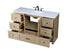 Elegant Lighting Soma 54 inch Single Bathroom Vanity in Mango Wood Model: VF2854MW