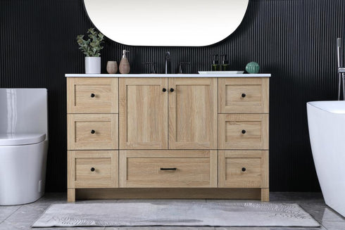Elegant Lighting Soma 54 inch Single Bathroom Vanity in Mango Wood Model: VF2854MW
