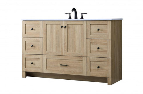 Elegant Lighting Soma 54 inch Single Bathroom Vanity in Mango Wood Model: VF2854MW