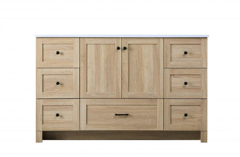 Elegant Lighting Soma 54 inch Single Bathroom Vanity in Mango Wood Model: VF2854MW