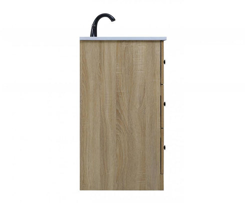 Elegant Lighting Soma 54 inch Single Bathroom Vanity in Mango Wood Model: VF2854MW