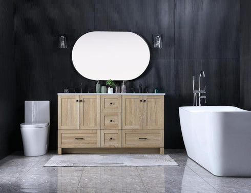 Elegant Lighting Soma 60 inch Double Bathroom Vanity in Mango Wood Model: VF2860DMW