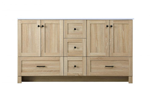 Elegant Lighting Soma 60 inch Double Bathroom Vanity in Mango Wood Model: VF2860DMW