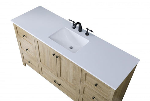 Elegant Lighting Soma 60 inch Single Bathroom Vanity in Mango Wood Model: VF2860MW
