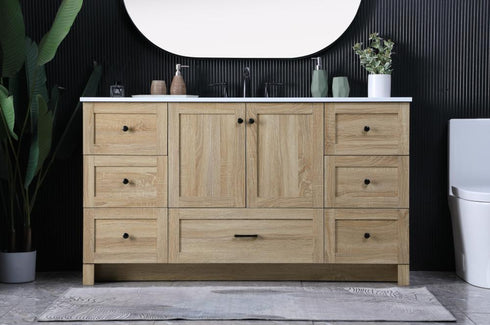 Elegant Lighting Soma 60 inch Single Bathroom Vanity in Mango Wood Model: VF2860MW