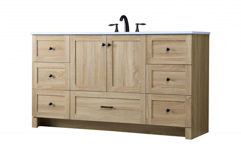Elegant Lighting Soma 60 inch Single Bathroom Vanity in Mango Wood Model: VF2860MW