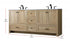 Elegant Lighting Soma 72 inch Double Bathroom Vanity in Mango Wood Model: VF2872DMW