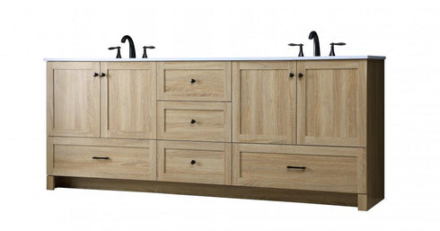 Elegant Lighting Soma 84 inch Double Bathroom Vanity in Mango Wood Model: VF2884DMW