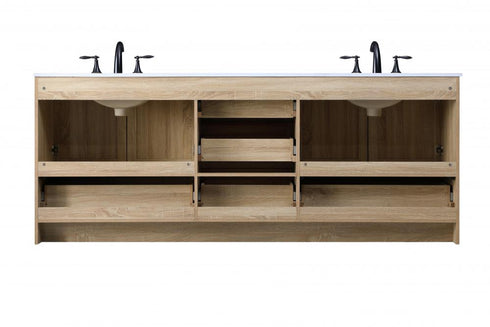 Elegant Lighting Soma 84 inch Double Bathroom Vanity in Mango Wood Model: VF2884DMW