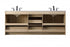 Elegant Lighting Soma 84 inch Double Bathroom Vanity in Mango Wood Model: VF2884DMW