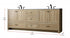 Elegant Lighting Soma 84 inch Double Bathroom Vanity in Mango Wood Model: VF2884DMW