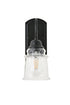 Elegant Lighting spire 1 light Black Wall Sconce in Black and Clear Finish Model: LD4007W5BK