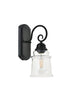 Elegant Lighting spire 1 light Black Wall Sconce in Black and Clear Finish Model: LD4007W5BK