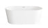 Elegant Lighting Springfield 59 inch Bathtub in Glossy White with Brushed Gold Trim Model: BT30159GW-BGD