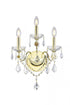 Elegant Lighting St. Francis 3 light in Chrome Wall Sconce Clear Royal Cut Crystal Model: V2015W3C/RC
