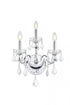 Elegant Lighting St. Francis 3 light in Chrome Wall Sconce Clear Royal Cut Crystal Model: V2015W3C/RC