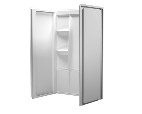 Elegant Lighting Sterling Shower Wall 48x32x72 in Glossy White Model: SW1014832GW