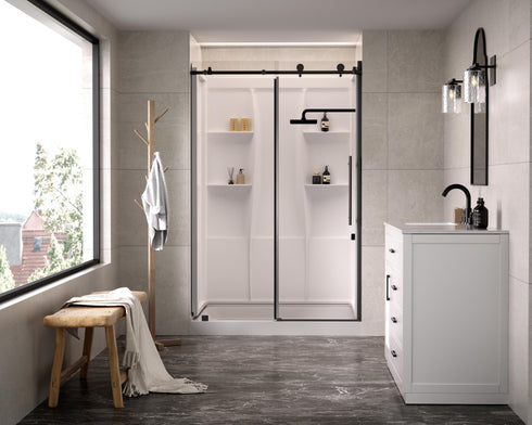 Elegant Lighting Sterling Shower Wall 48x36x72 in Glossy White Model: SW1014836GW
